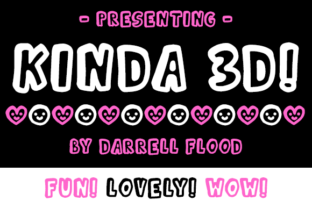 Kinda 3D: A Wobbly Font for Crafters Who Love Cute, Stand-Out Products