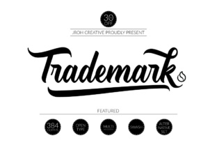 Trademark Display Font for Handmade Product Design